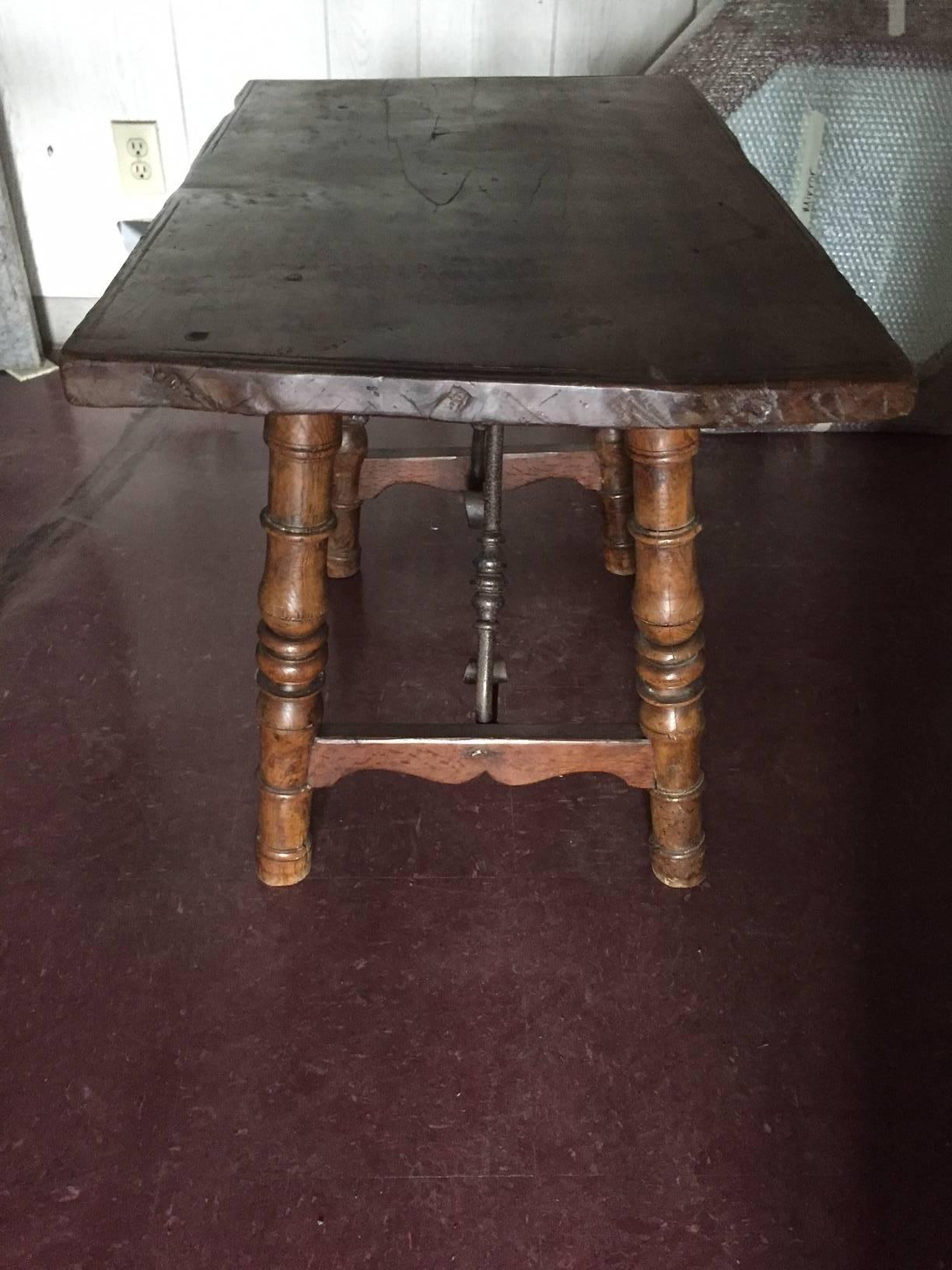 Wood 18th Century Spanish Side Table For Sale