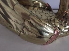 Mid-Century Brass Sculpture Swan Attributed to Sergio Bustamante