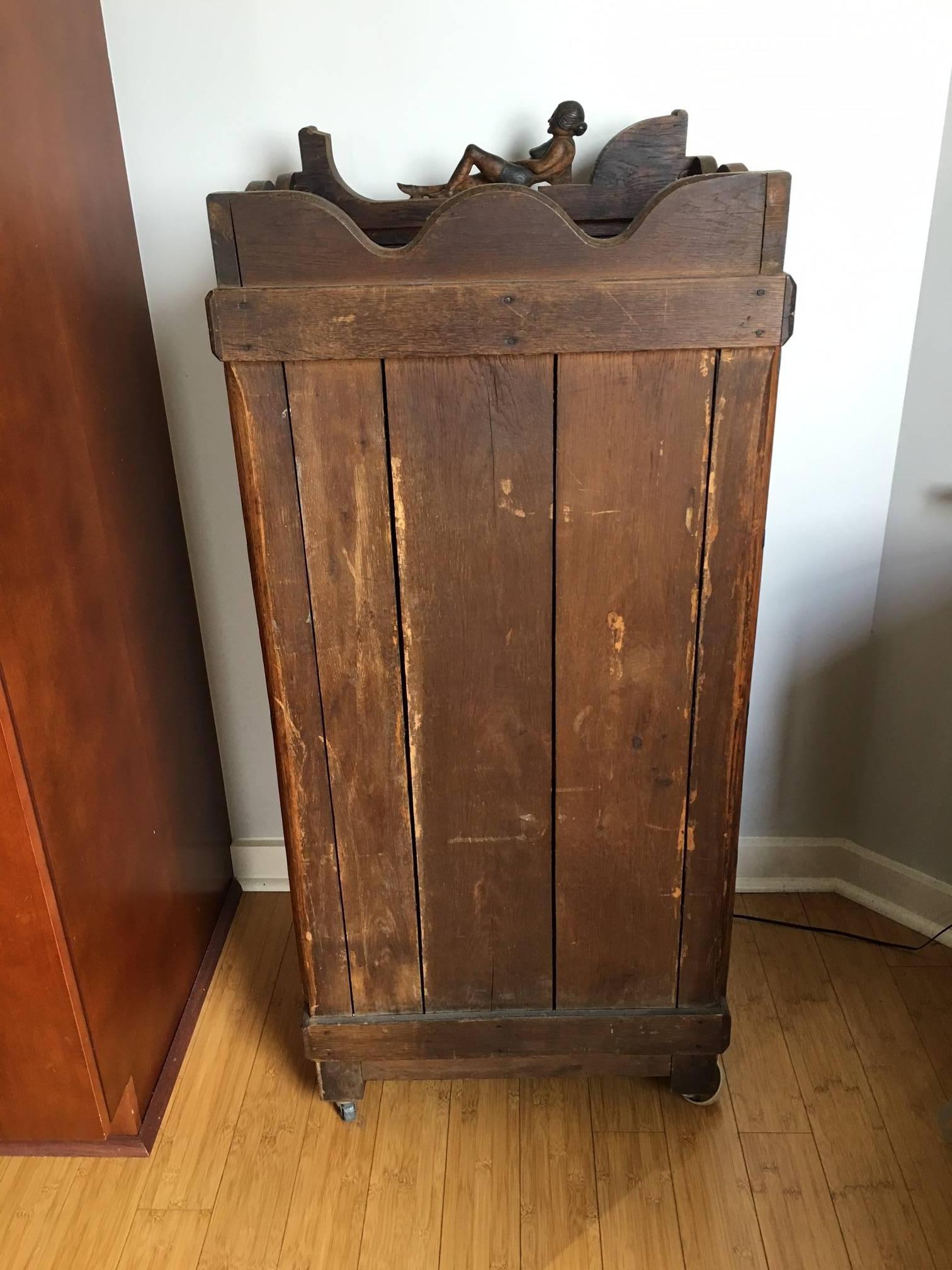Brazilian Hand-Carved Two-Door Cabinet For Sale 1