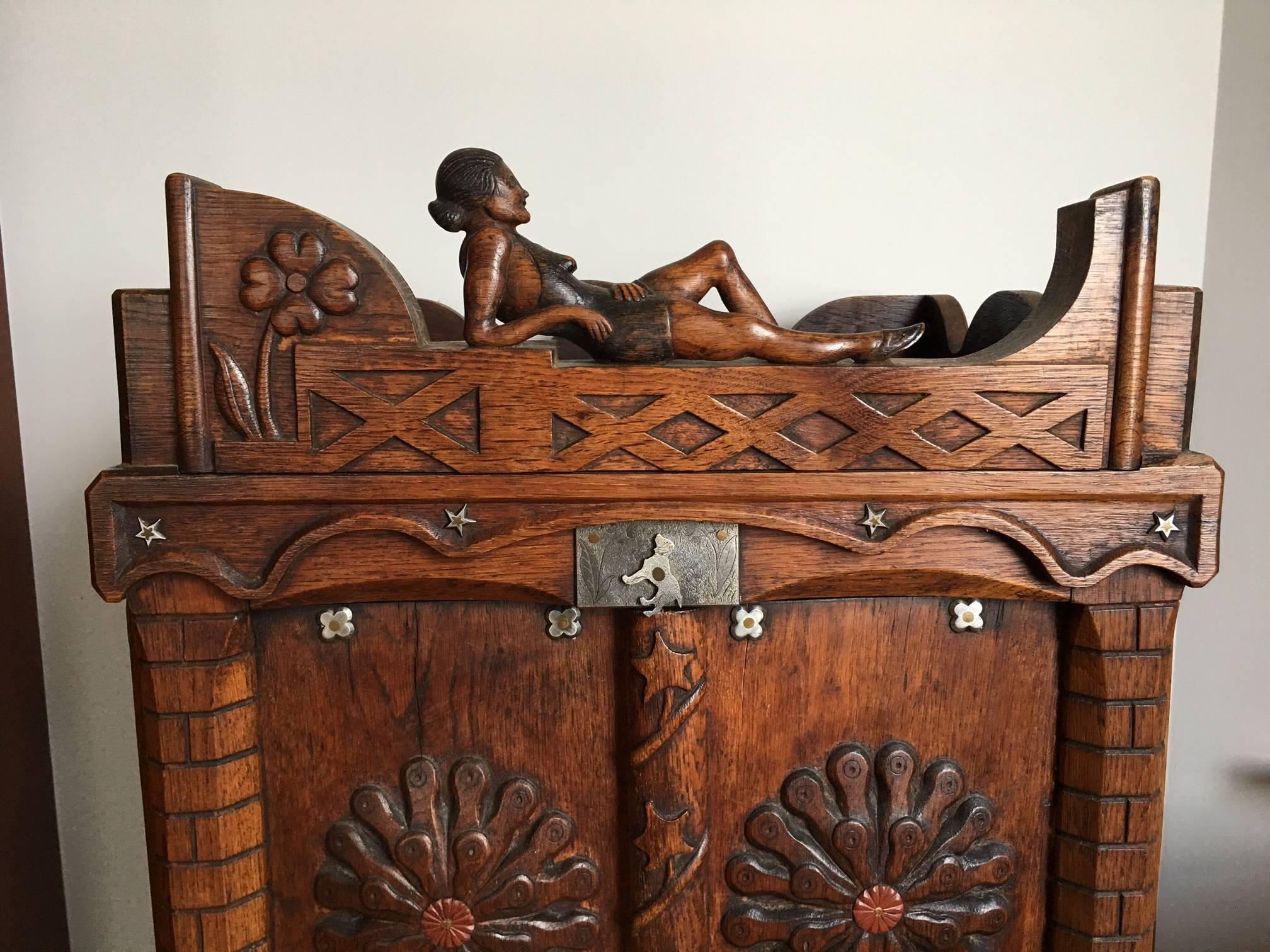 Other Brazilian Hand-Carved Two-Door Cabinet For Sale