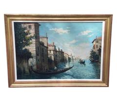 Venetian Oil on Canvas Painting, Signed Califano