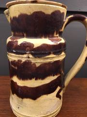 19th Century French Pottery Lidded Pitcher