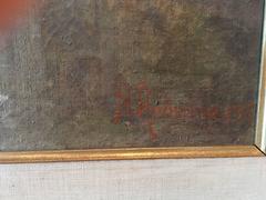 Italian Oil on Canvas Painting of Venetian Canal
