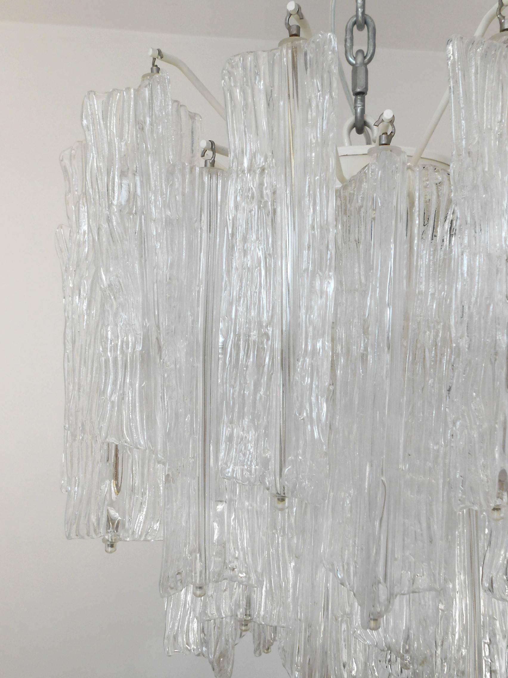 Italian Rare Murano Glass Chandelier by Toni Zuccheri for Venini
