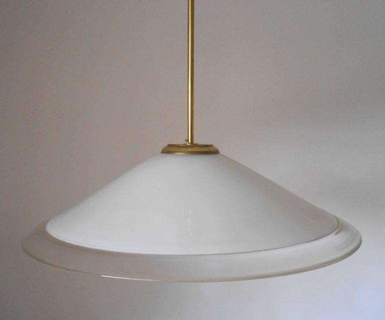 Murano Glass White Pendant by Leucos For Sale at 1stdibs