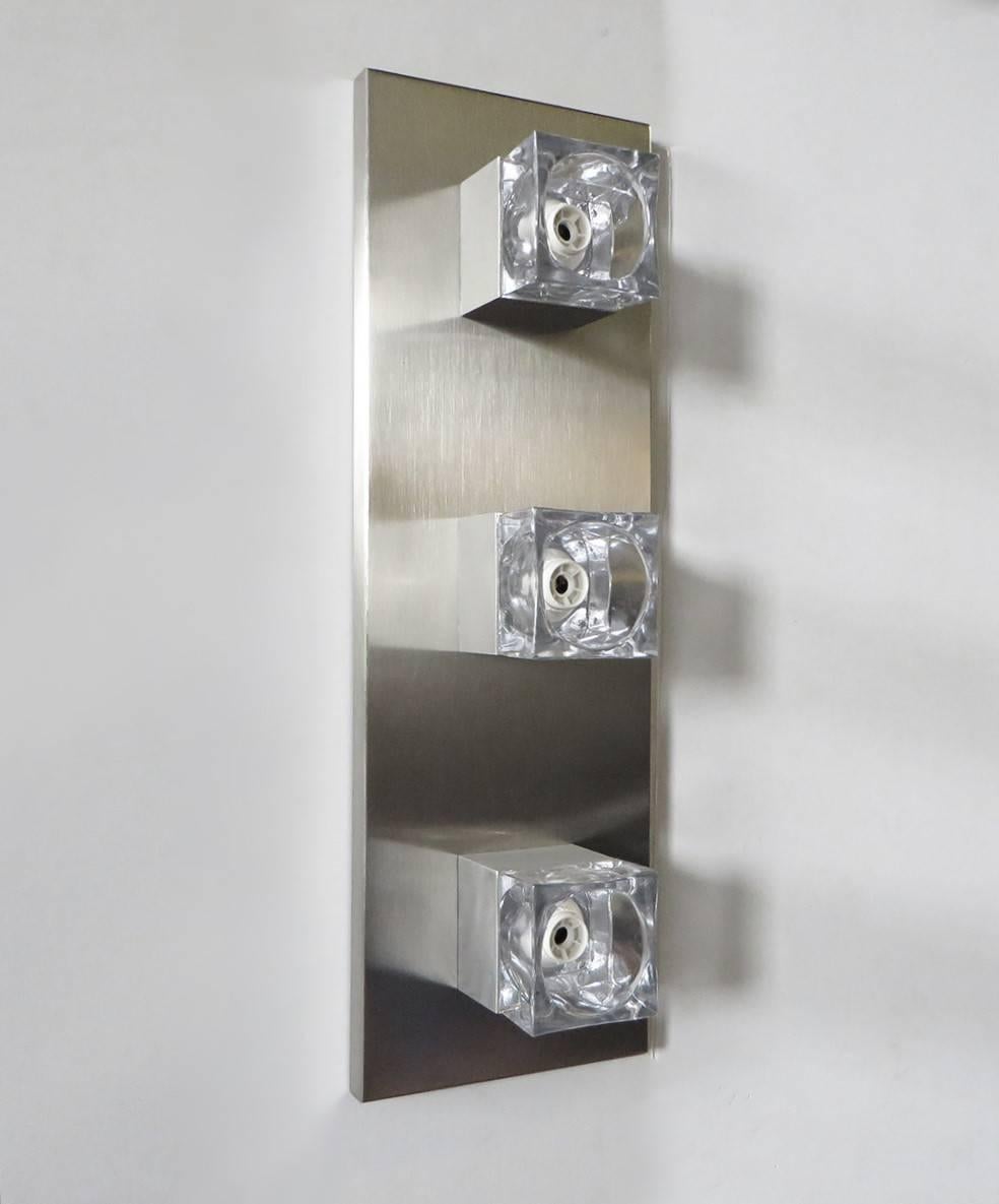 Italian Eight Nickel Sconces or Flush Mounts by Sciolari