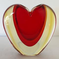 Murano Heart Sculpture by Michele Onesto