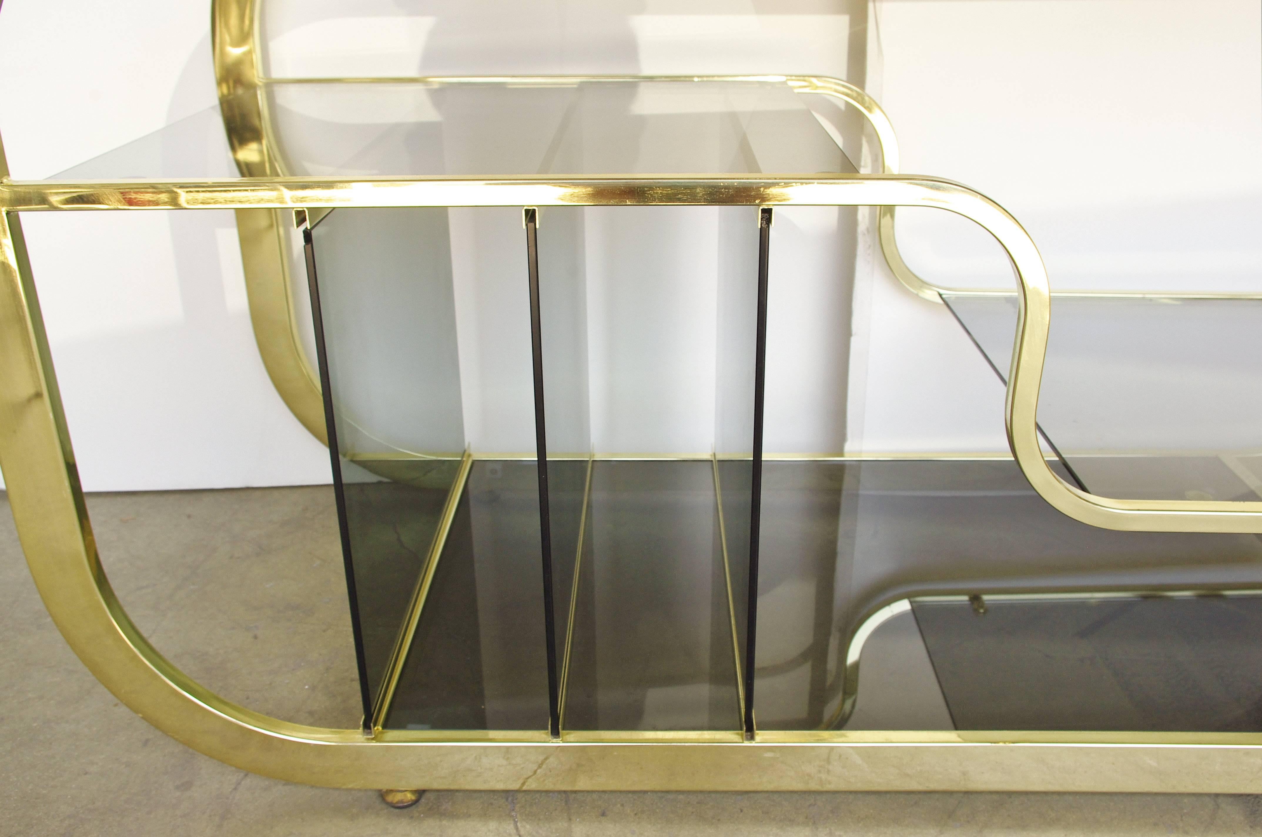 20th Century Brass Milo Baughman Expandable Etagere for Design Institute of America