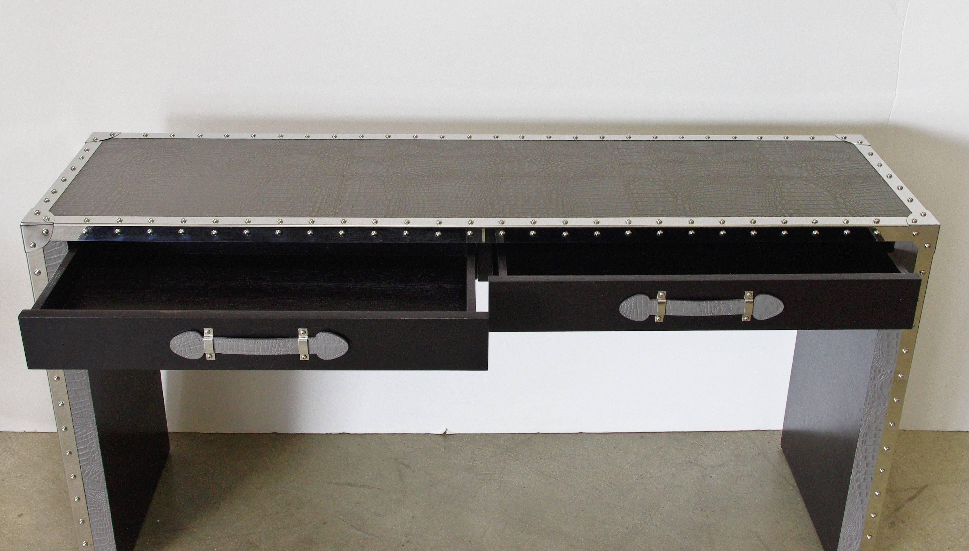 studded console table