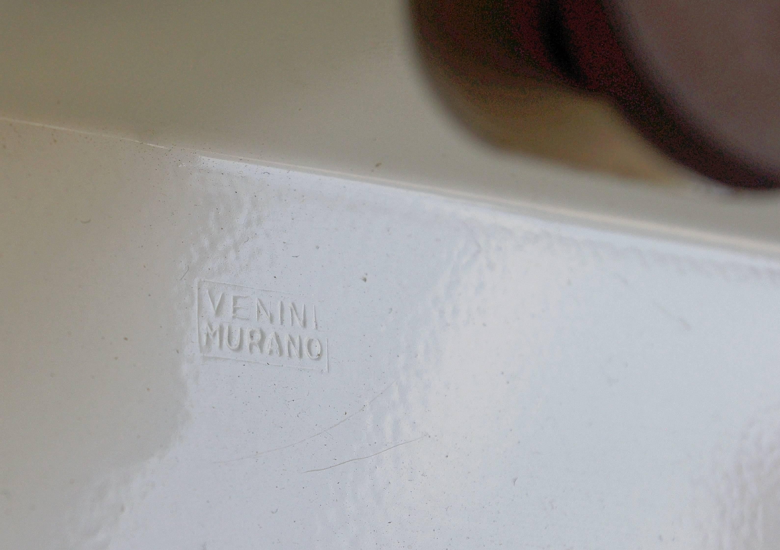 Murano Glass Three Quilt Sconces / Flush Mounts by Venini