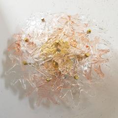 Italian Murano Star Sconce / Flush Mount by Mazzega