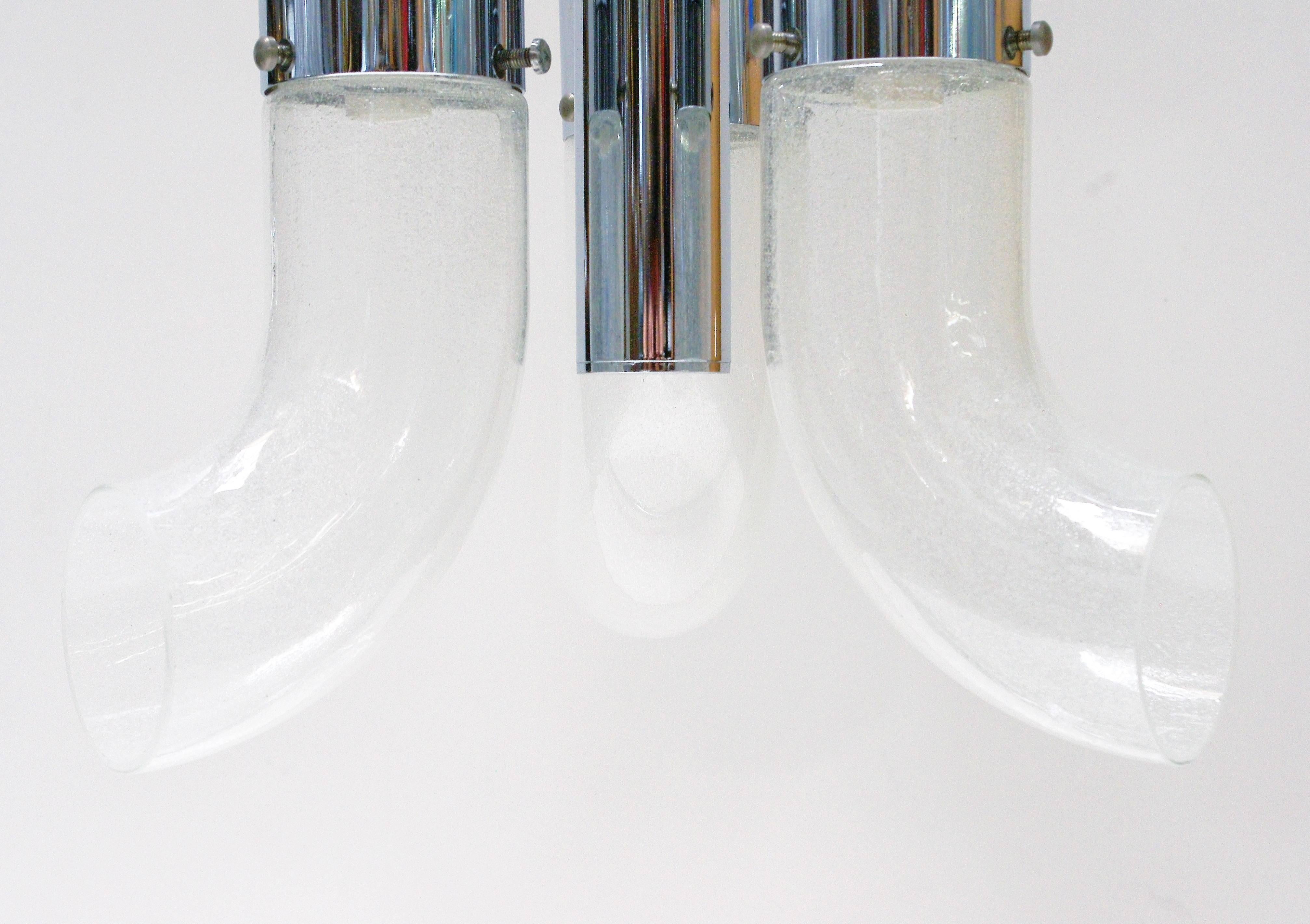 Mid-Century Modern Bollicine Tubes Chandelier by Carlo Nason