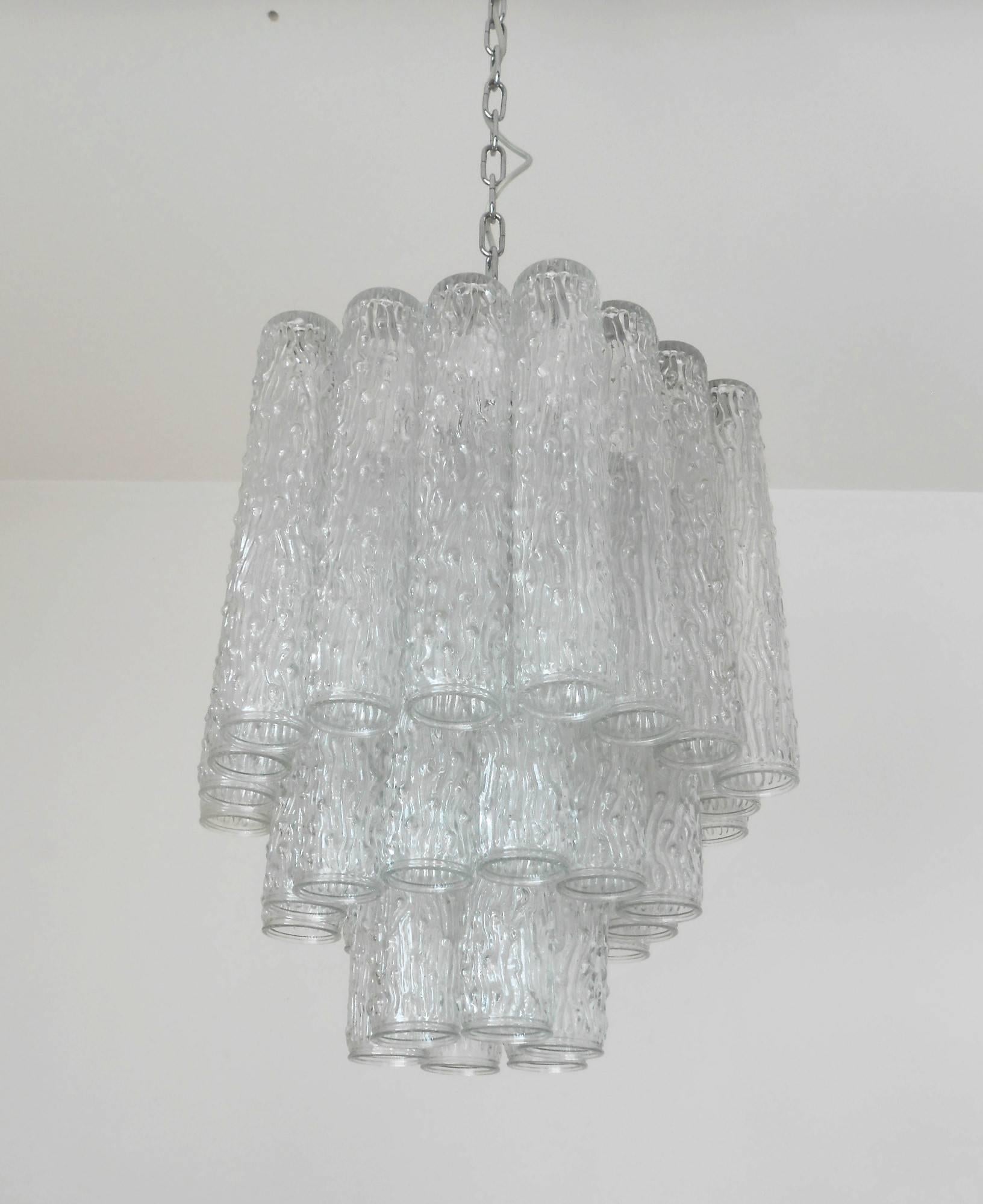 Mid-Century Modern Corteccia Chandelier by Venini