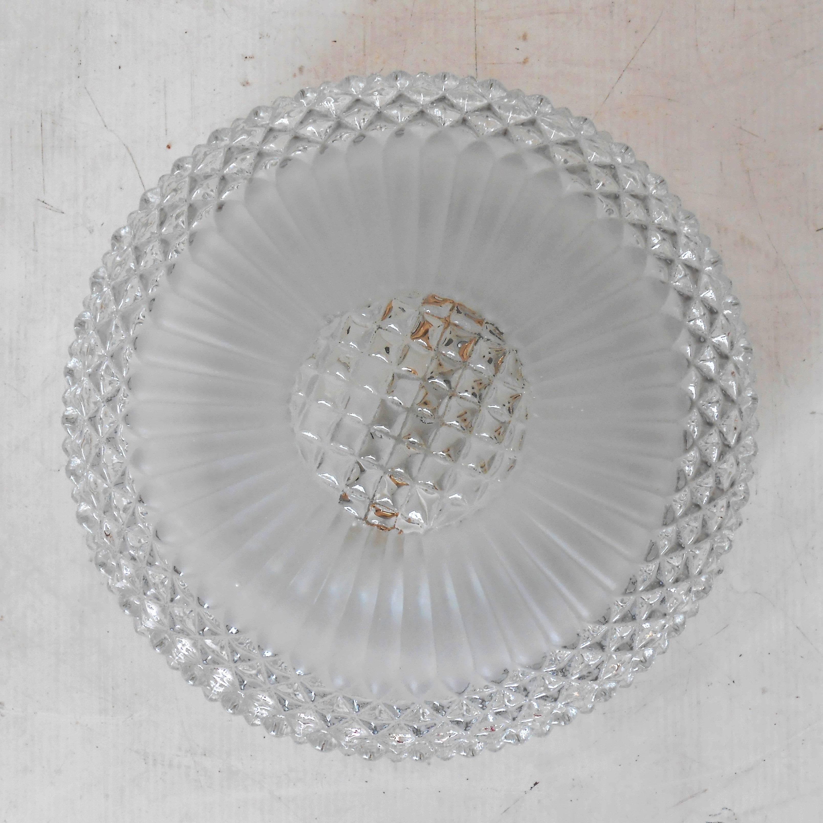 Vintage Italian flush mount or wall light shown in clear textured Murano glass, mounted on metal frame / Made in Italy circa 1960’s
2 lights / E12 or E14 type / max 40W each
Diameter: 9.5 inches / Height: 4 inches
1 in stock in Palm Springs