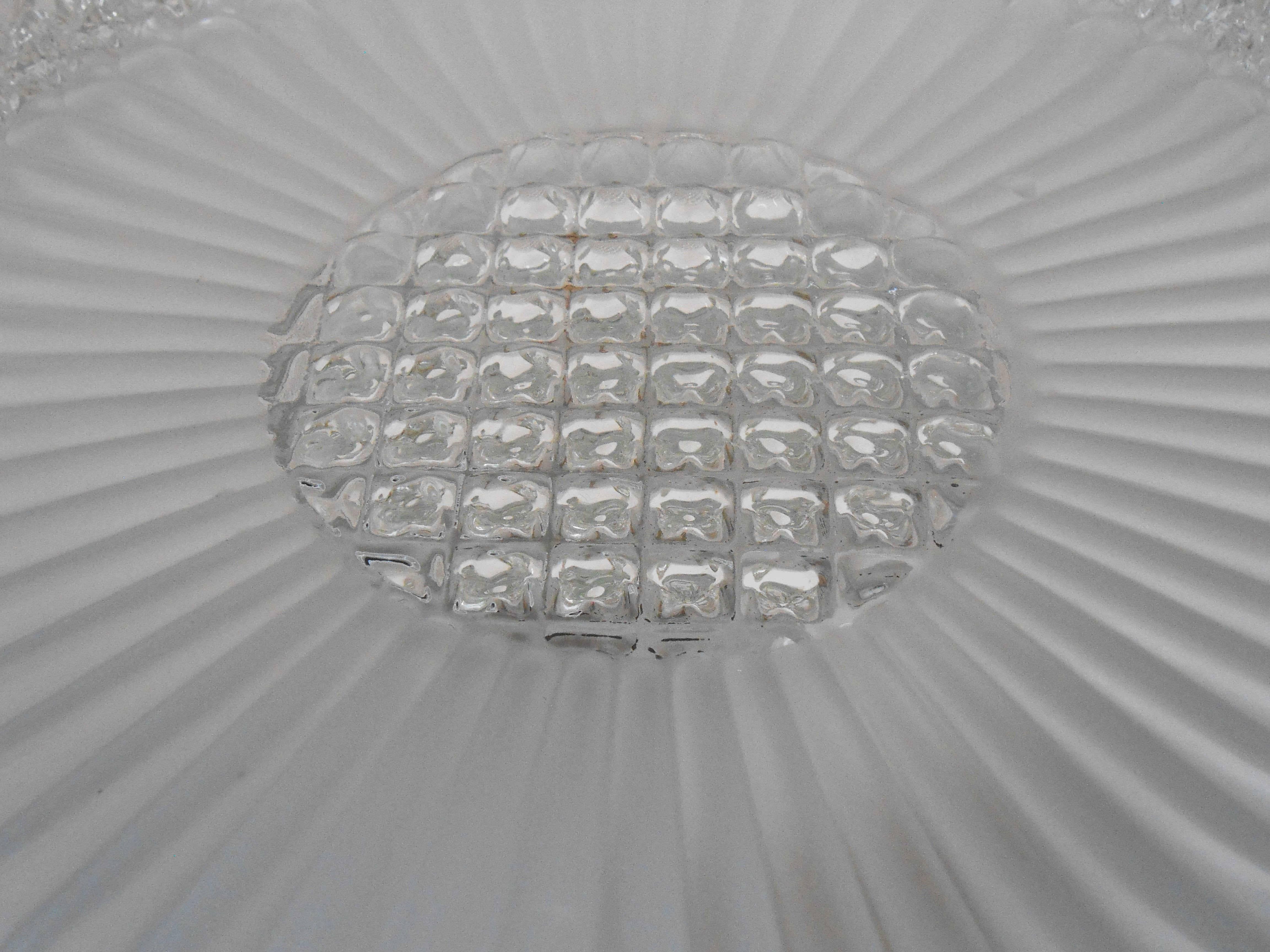 Italian Murano Textured Glass Flush Mount