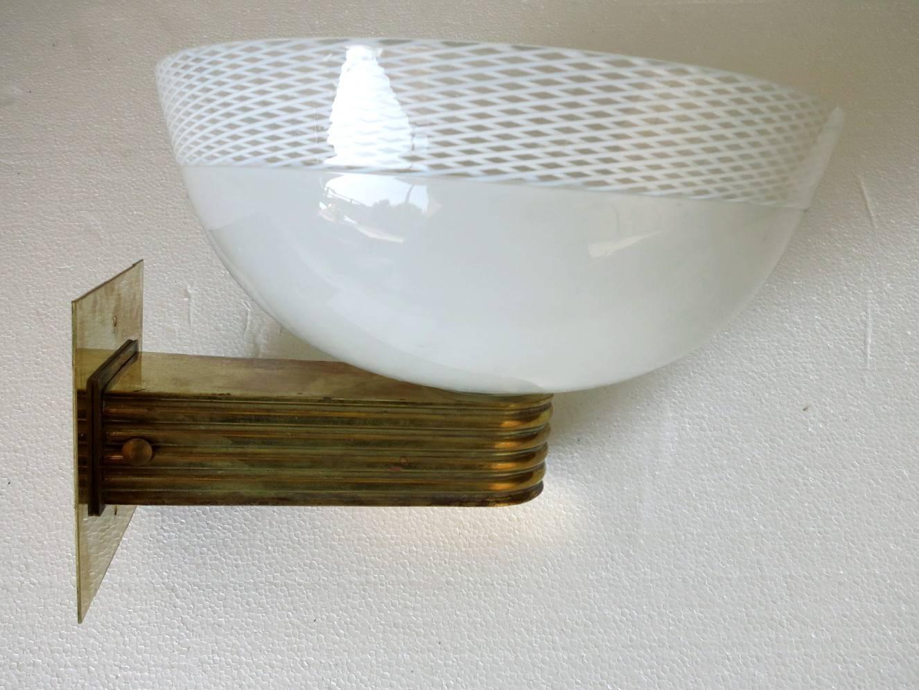 Mid-Century Modern Single Murano Bowl Sconce by Venini FINAL CLEARANCE SALE