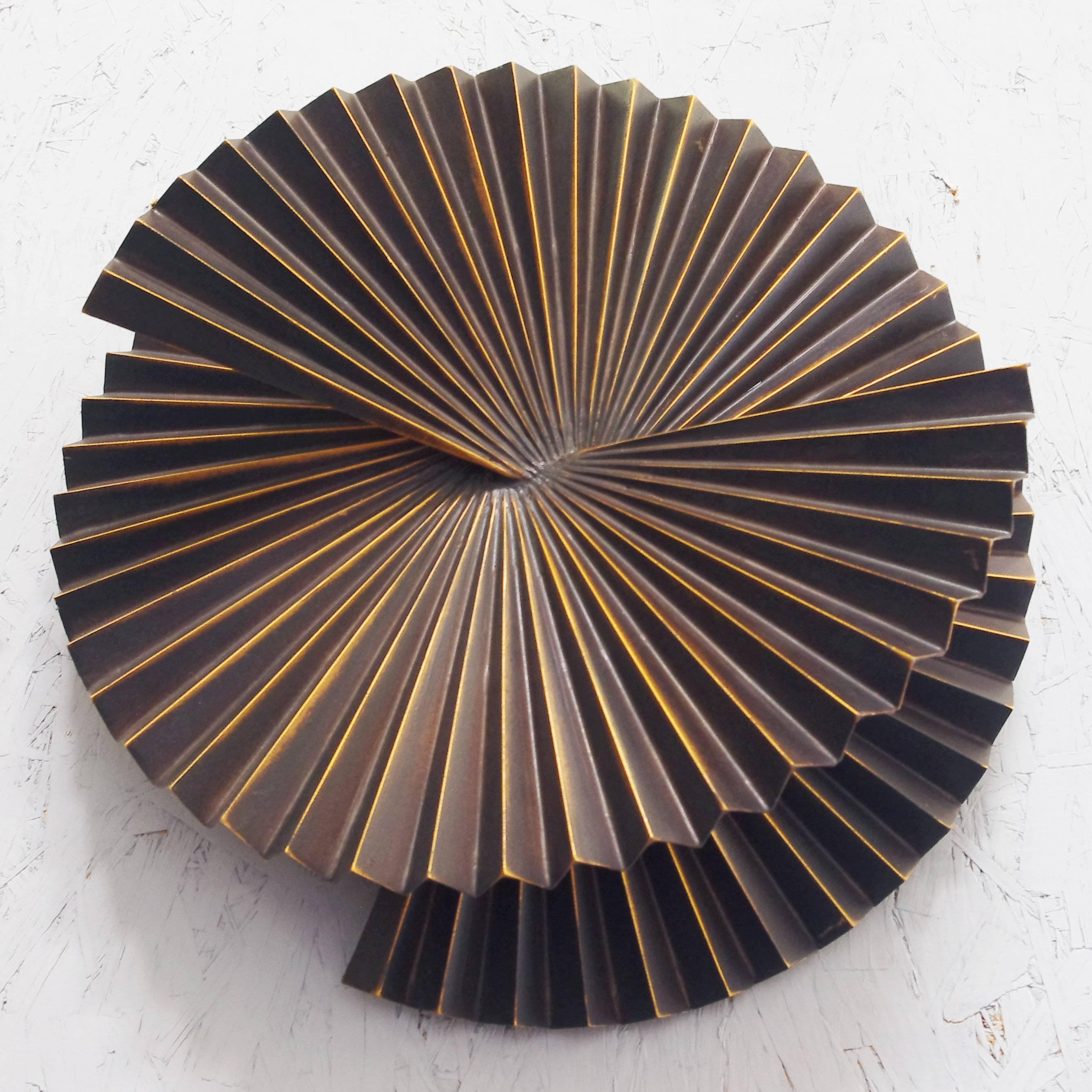 Modern Pair of Medium Fan Sconce Sculptures by Fabio Ltd