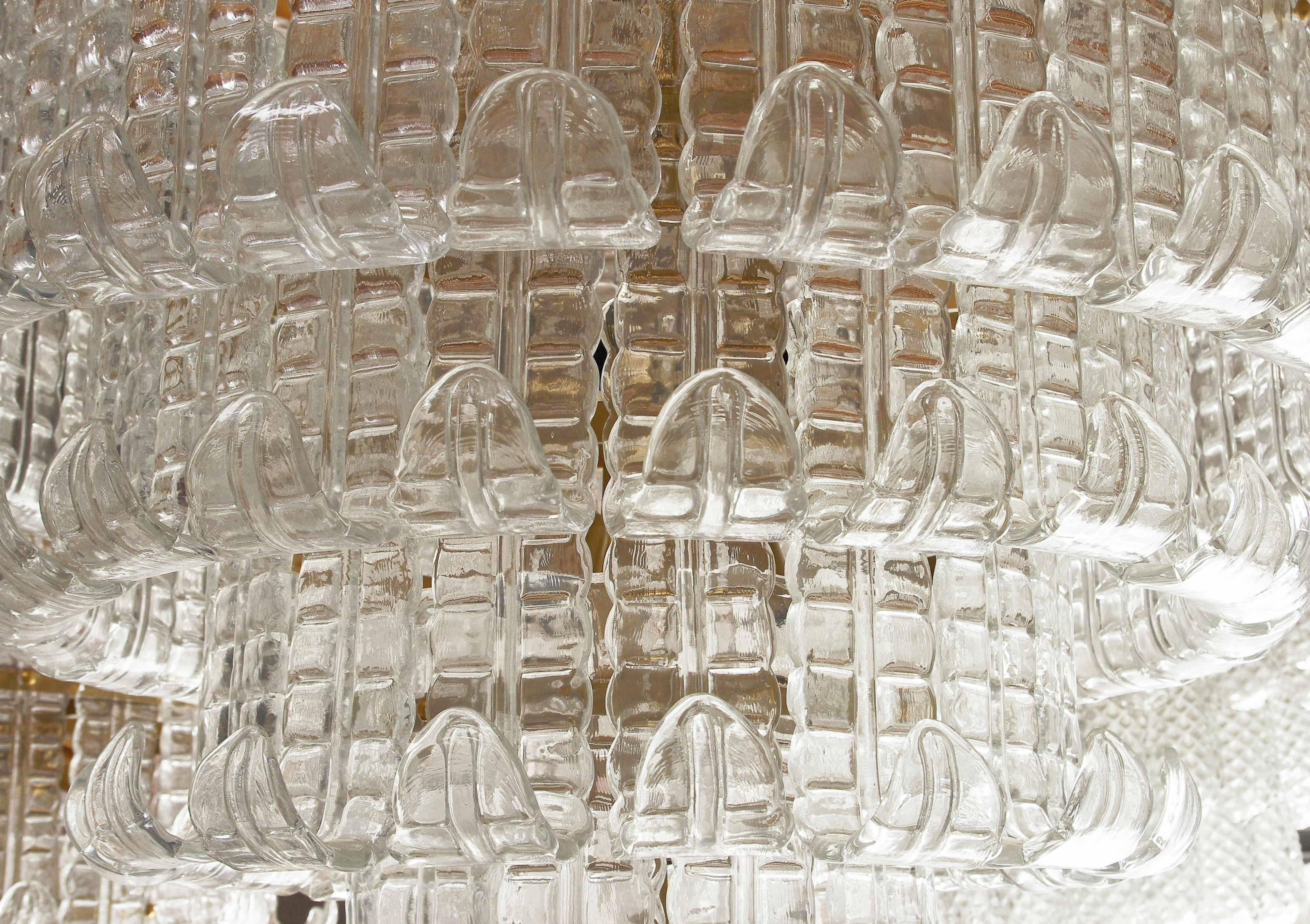 Brushed Monumental Felci Chandelier by Barovier e Toso