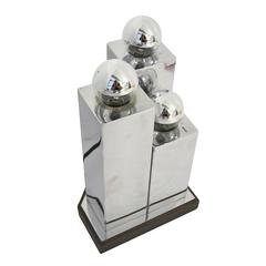 Italian Geometric Chrome Table Lamp by Gaetano Sciolari 10