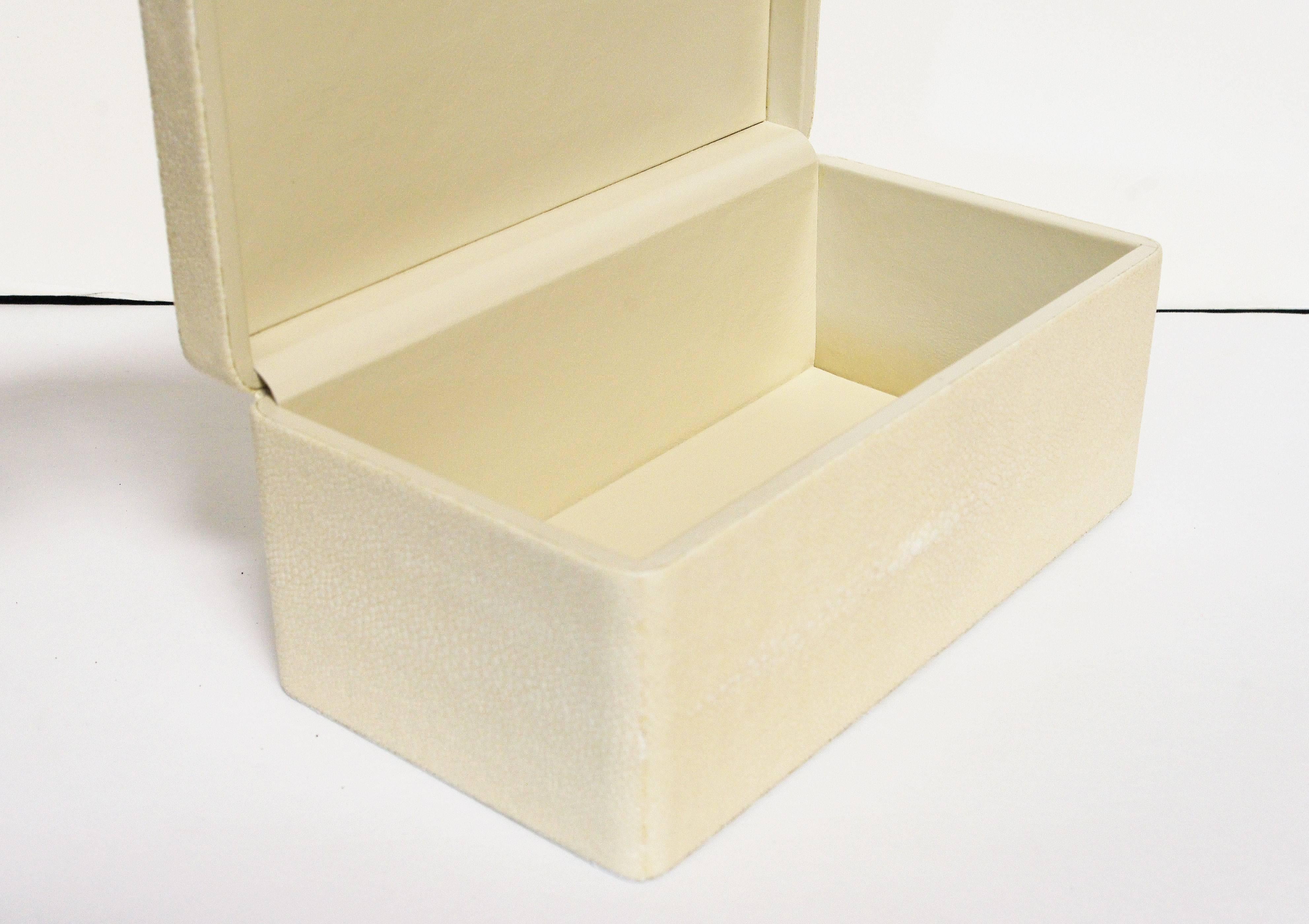 Italian Ivory Shagreen Box by Fabio Ltd