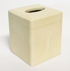 Italian Ivory Shagreen Tissue Box