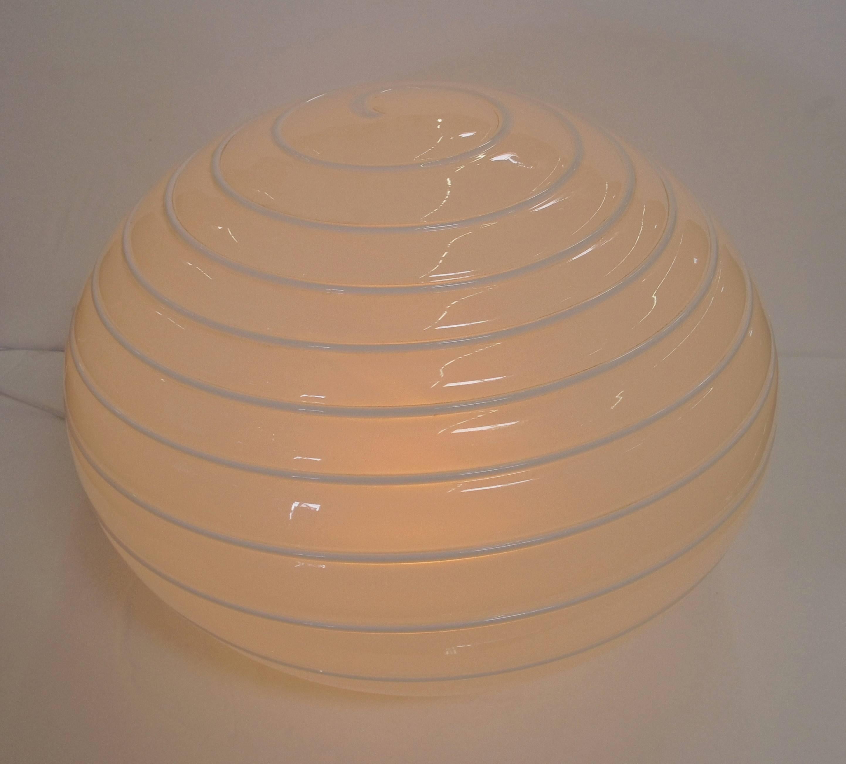 20th Century Ribbed Murano Lamp FINAL CLEARANCE SALE