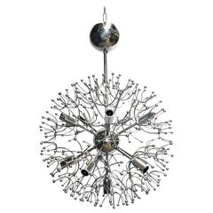 Italian Mid-Century Chrome Sputnik Chandelier by Sciolari 10