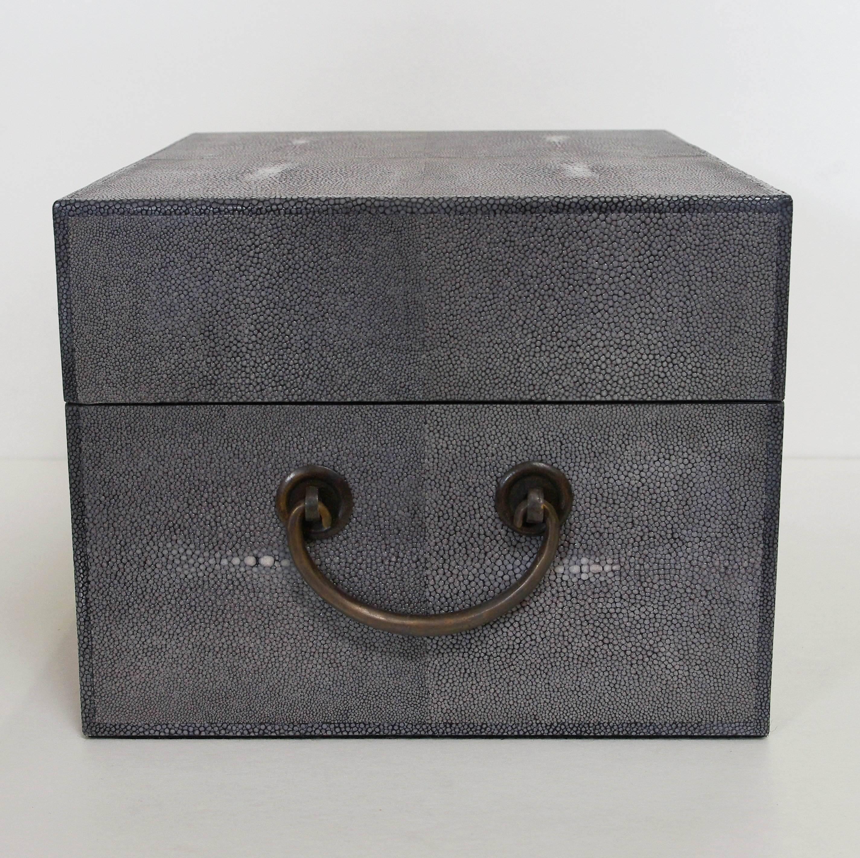 Modern Gray Shagreen Wood Box FINAL CLEARANCE SALE