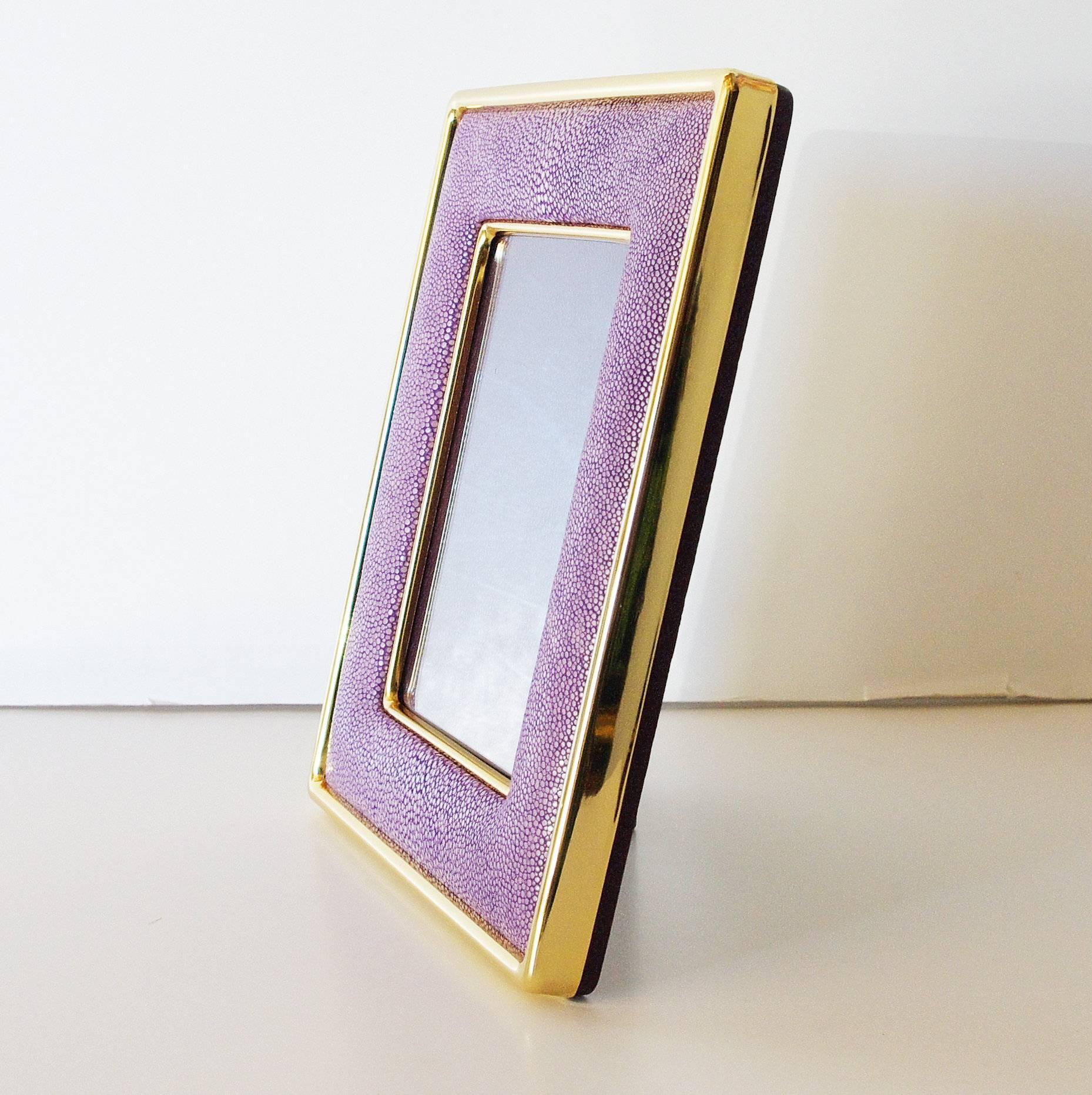 Modern Lilac Shagreen Photo Frame 