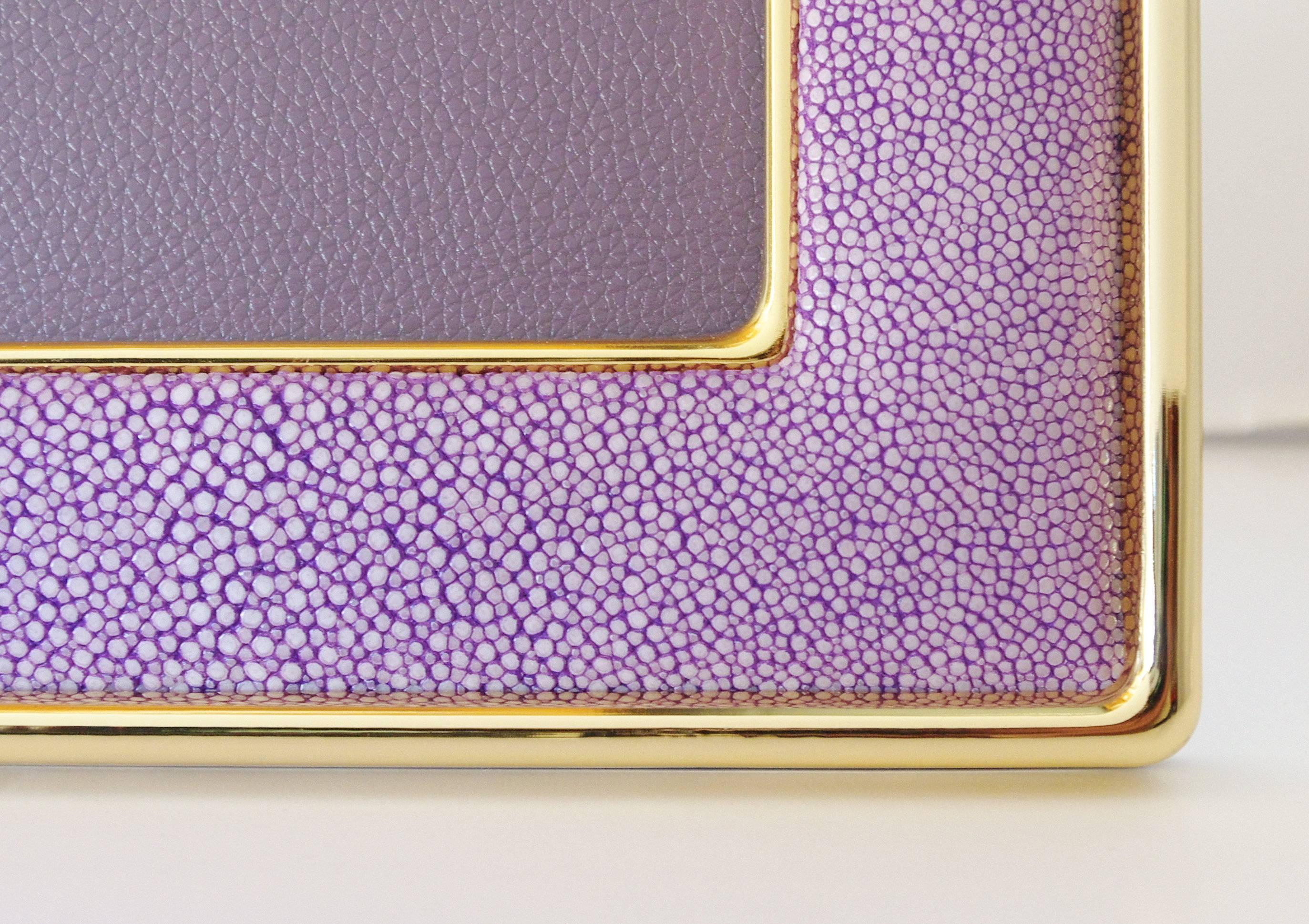 Contemporary Lilac Shagreen Photo Frame 