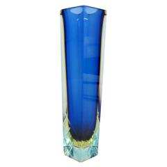 Italian Murano Glass Sommerso Vase by Mandruzzato 9