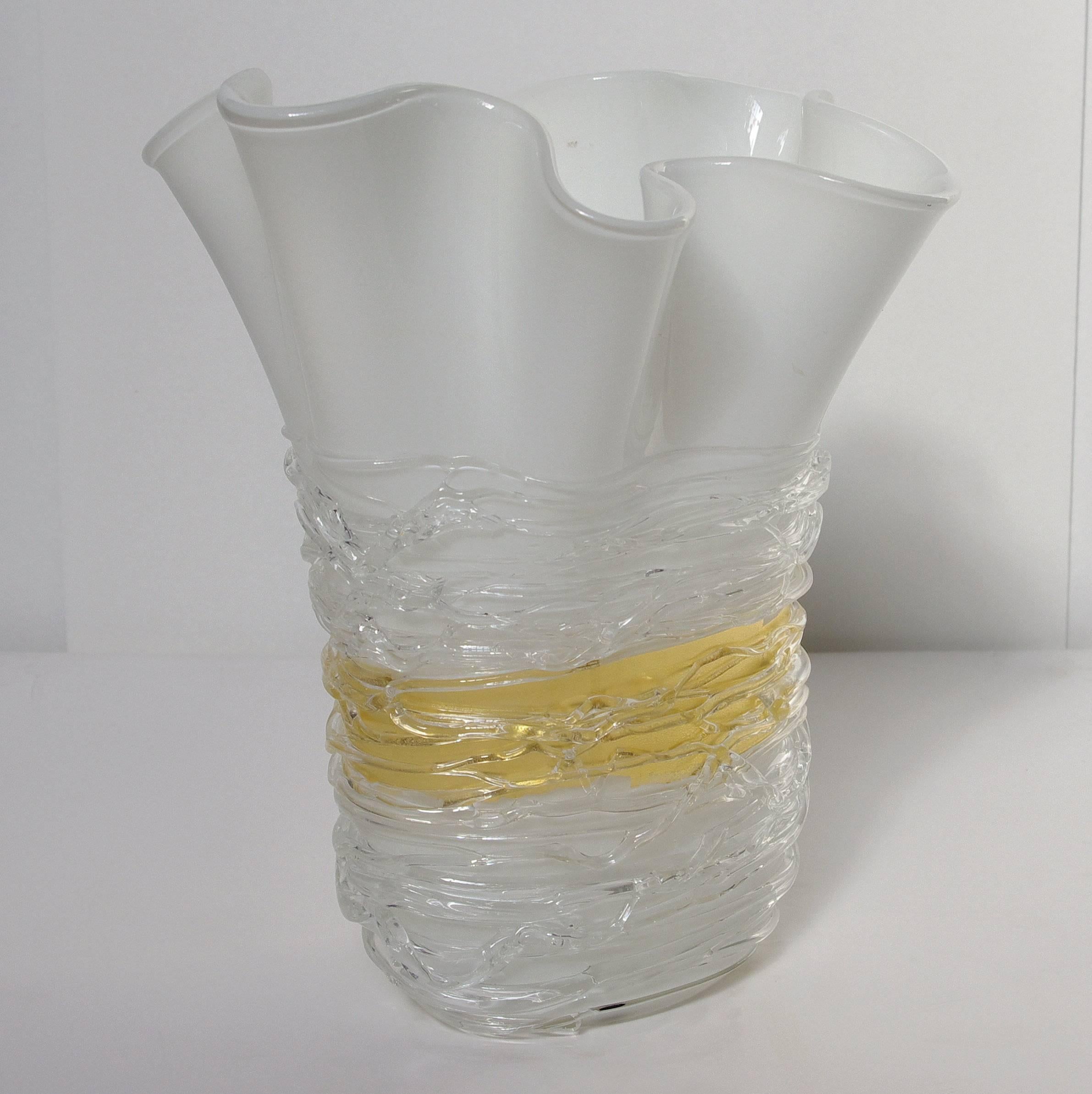 Mid-Century Modern Murano Glass Vase by Camozzo