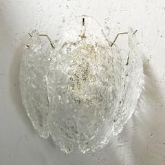 Pair of Leaves Sconces by Mazzega