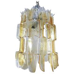 Italian Amber Murano Glass Pendant by Mazzega 10
