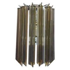 Pair of Italian Murano Smoky Glass Crystals Sconces by Venini 6