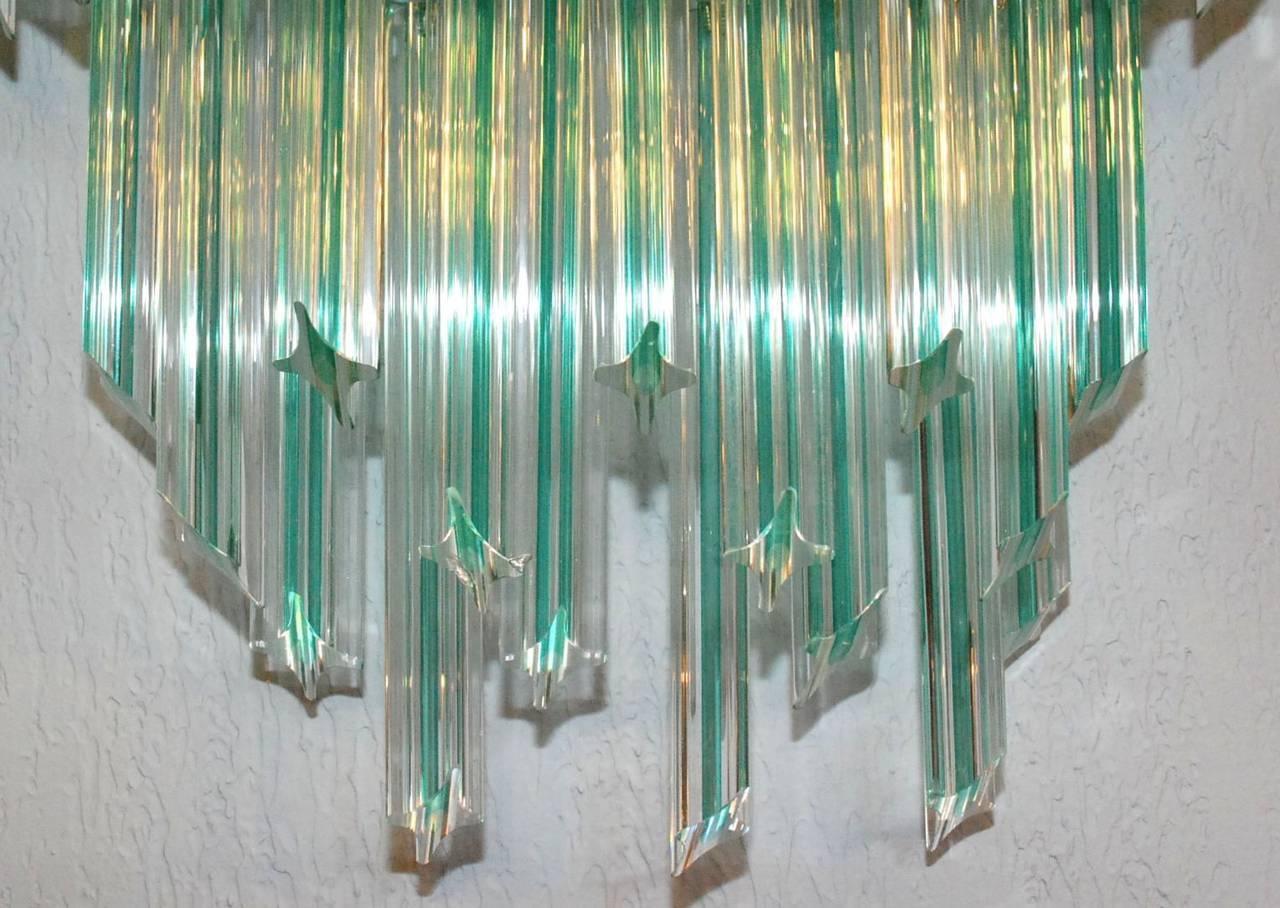 Pair of Italian Murano Glass Sconces by Venini In Excellent Condition In Los Angeles, CA