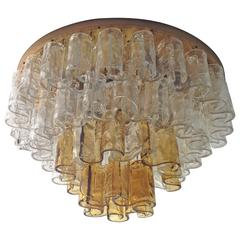 Italian Murano Waves Glass Chandelier by Mazzega 5
