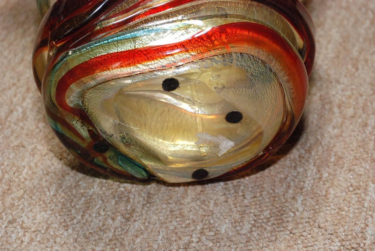 Italian Gold and Multicolor Murano Glass Vase 4