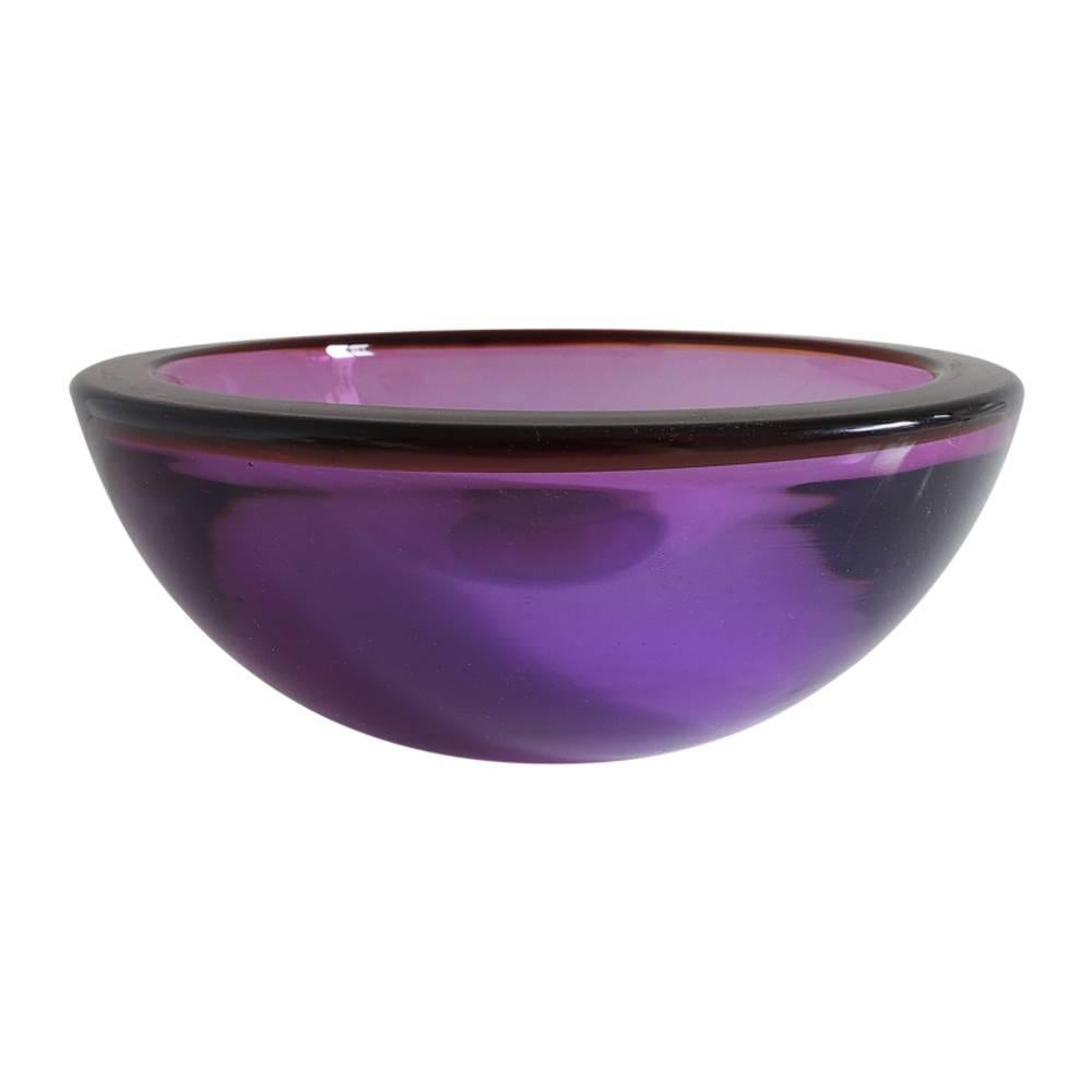 Italian Amethyst Murano Glass Bowl