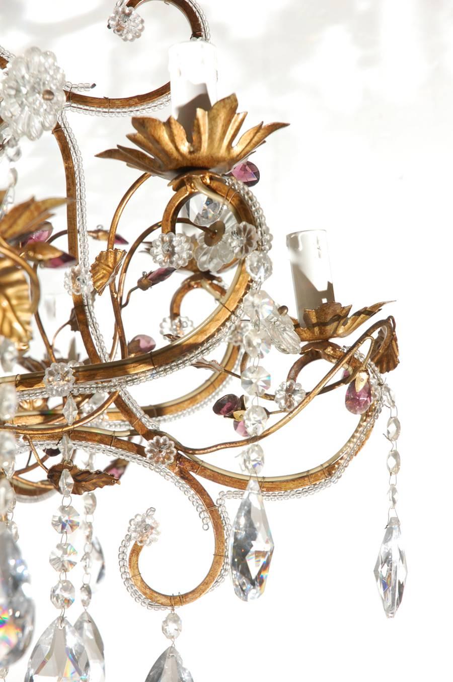 Italian Traditional Florentine Gilded Chandelier 3