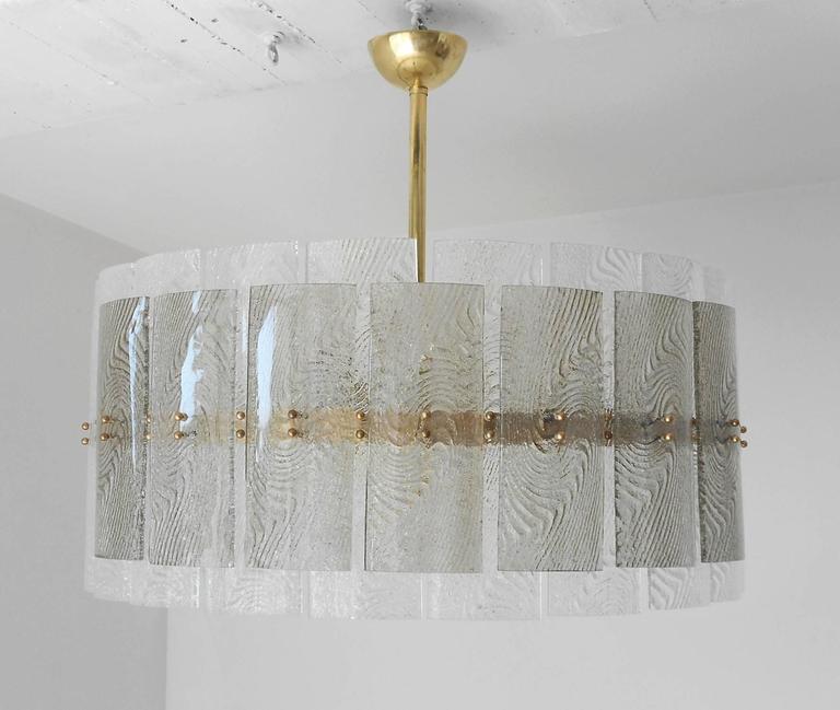 Murano Dual Layer Drum Chandelier For Sale at 1stdibs