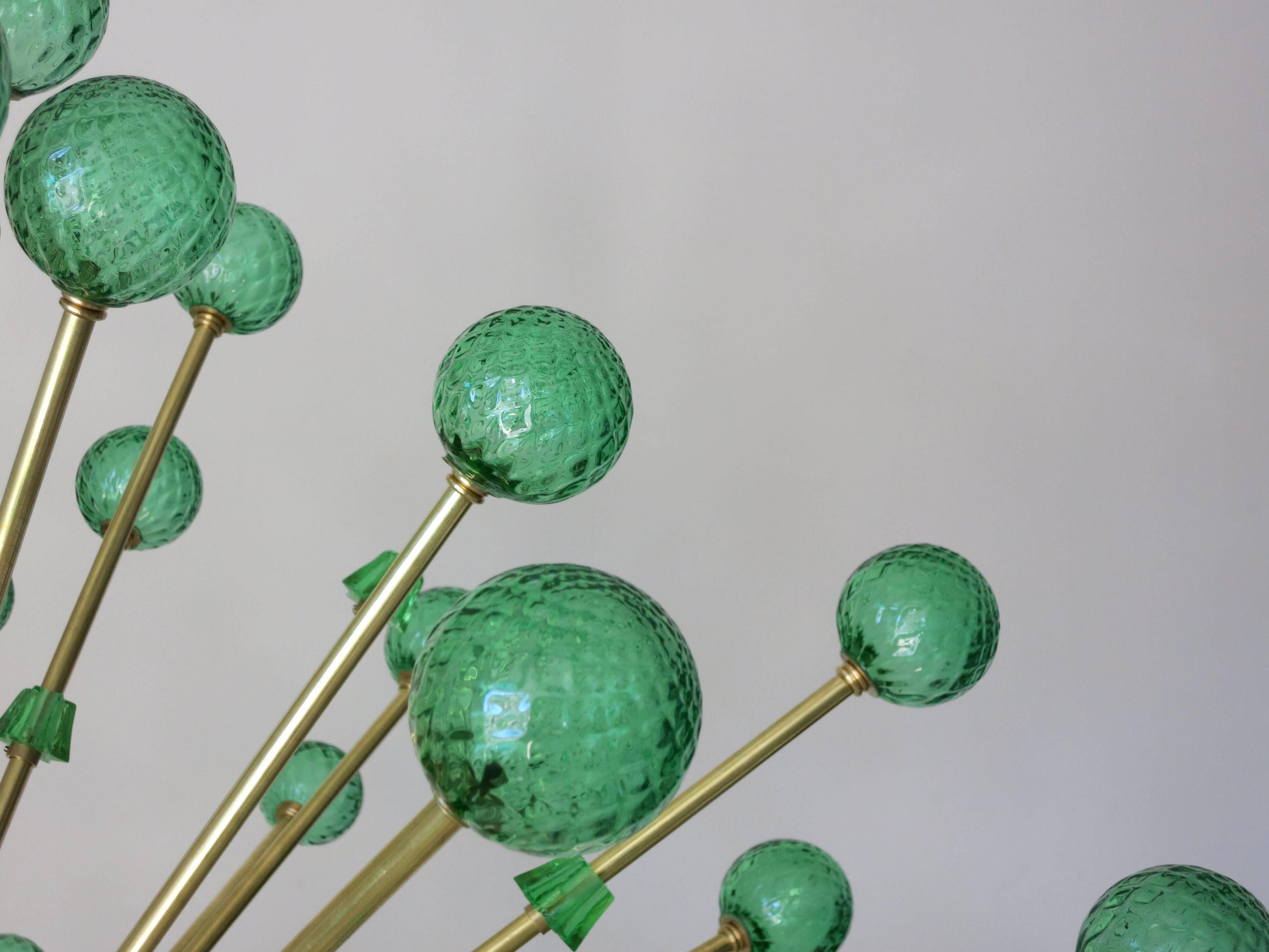 green murano glass chandelier