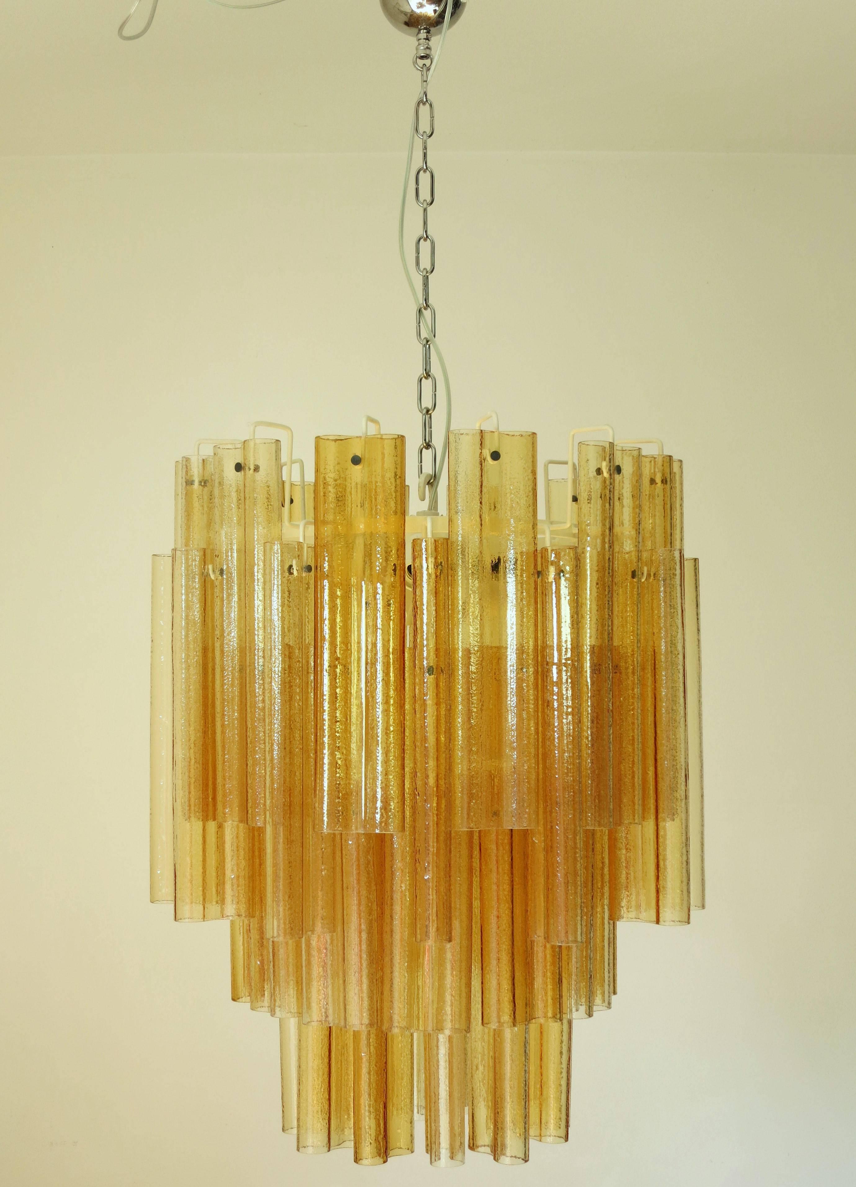 amber murano glass chandelier