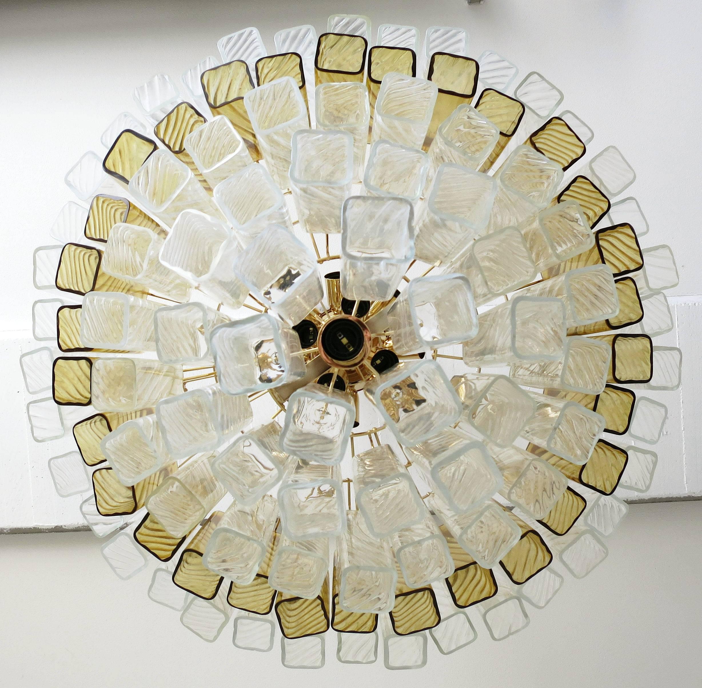 Mid-Century Modern Italian Murano Glass Chandelier