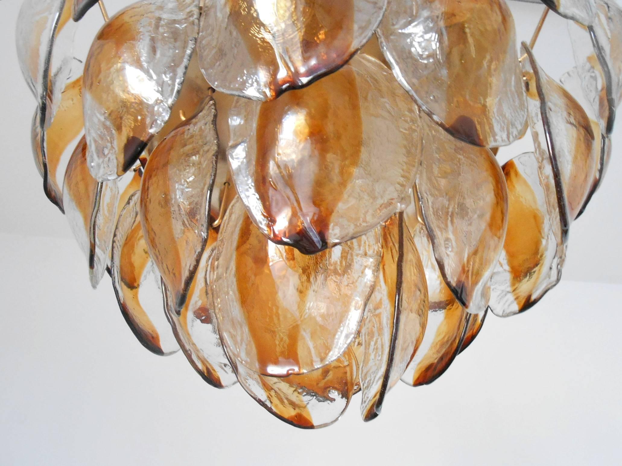 Italian Vintage Murano Glass Chandelier by La Murrina In Excellent Condition In Los Angeles, CA