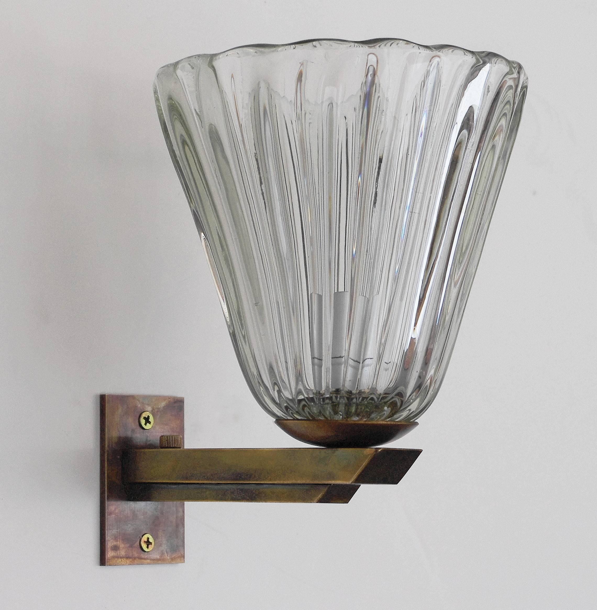 Italian Single Bell Sconce by Barovier e Toso FINAL CLEARANCE SALE