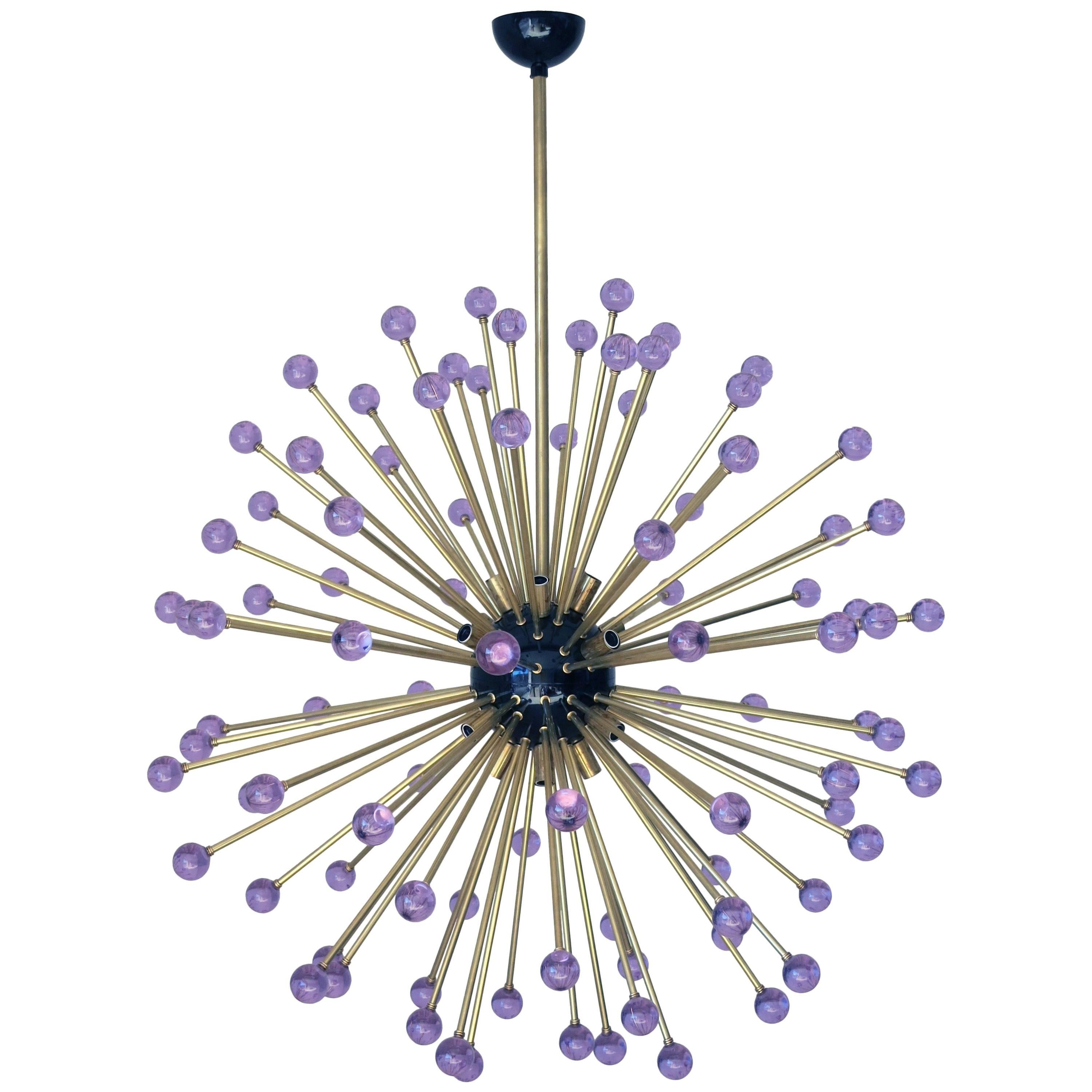 Purple Burst Sputnik Chandelier by Fabio Ltd