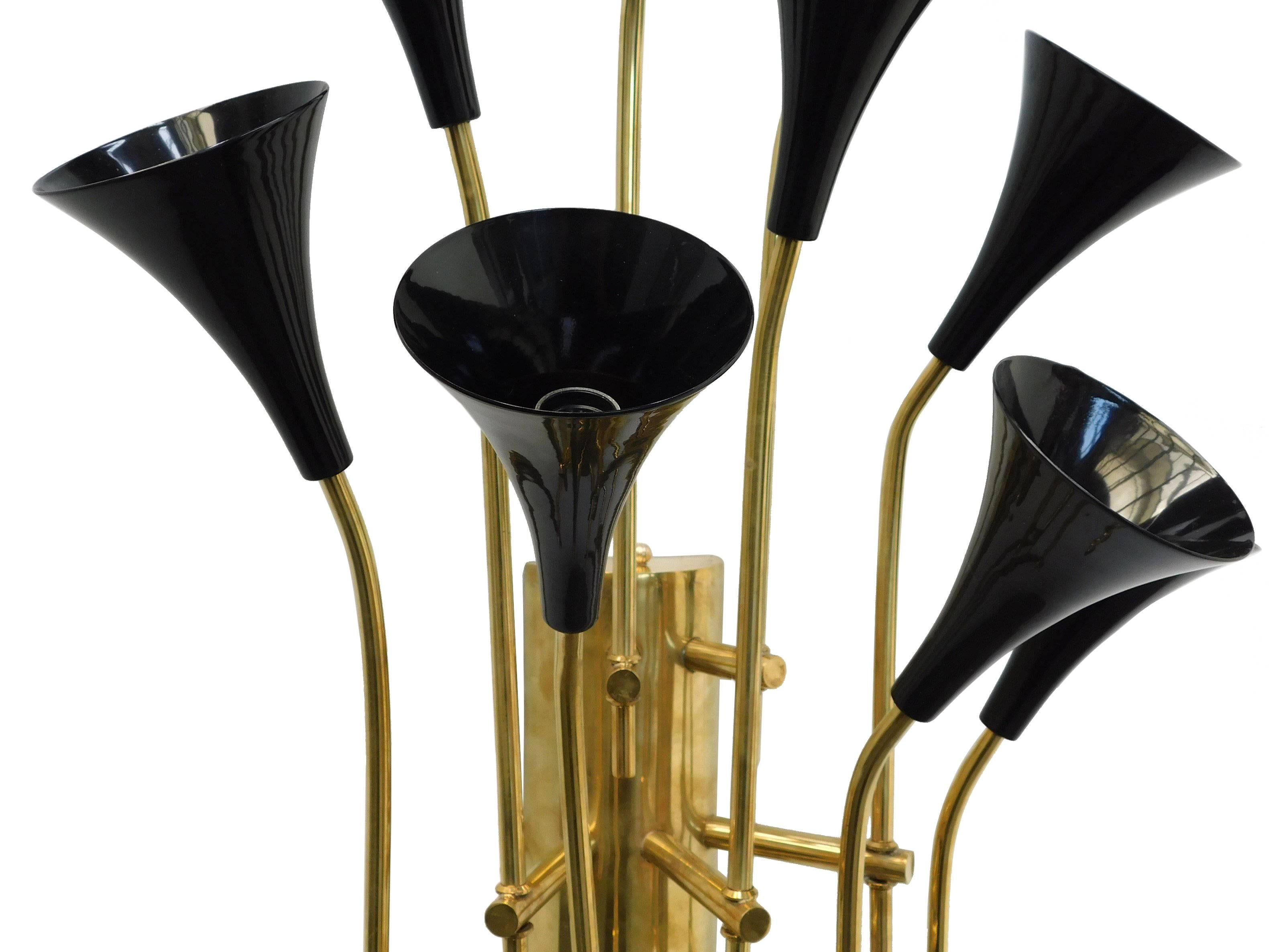 Italian Pair of Trumpets Sconces by Fabio Ltd