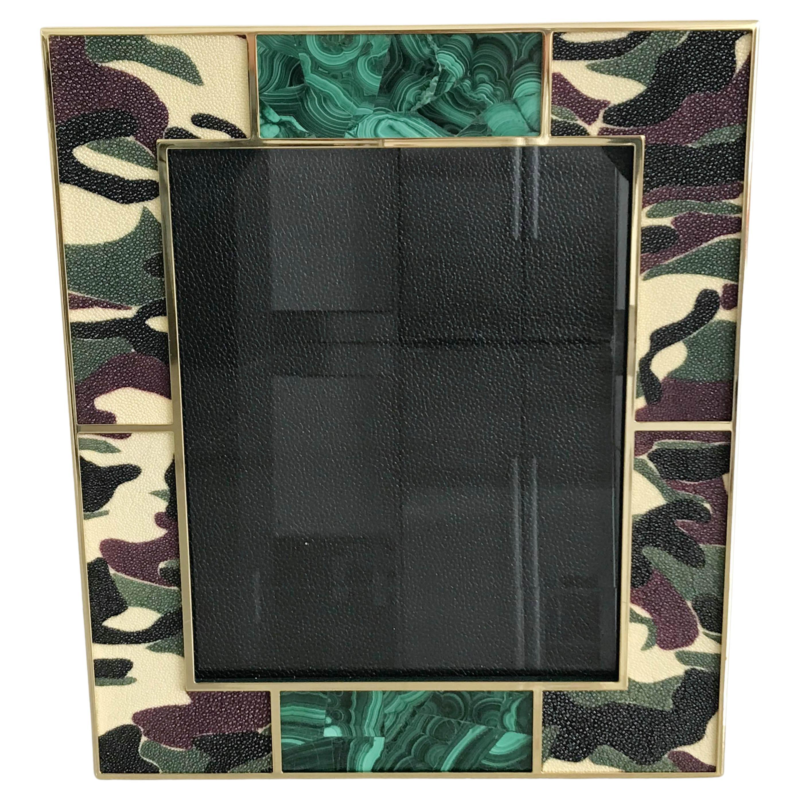 Camouflage Shagreen Photo Frame by Fabio Ltd For Sale