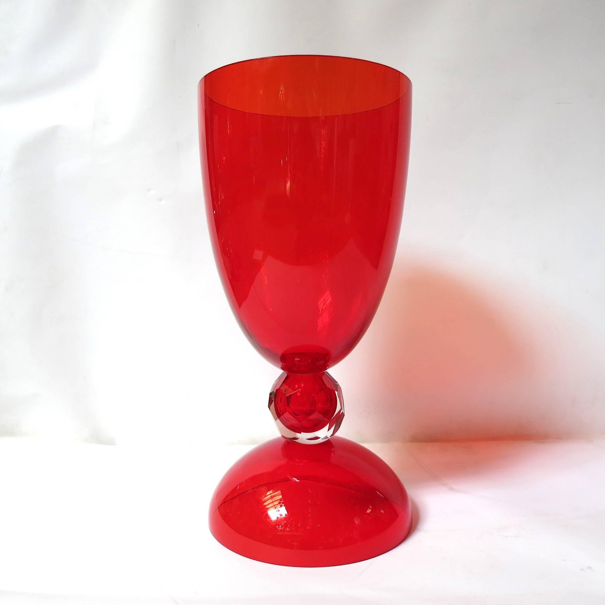 Mid-Century Modern Red Murano Urns by Fabio Ltd